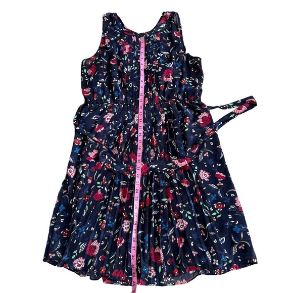 Gap Women's Navy Blue Sleeveless Floral Print Midi Flowy Sundress Size: L‎ - Picture 9 of 12